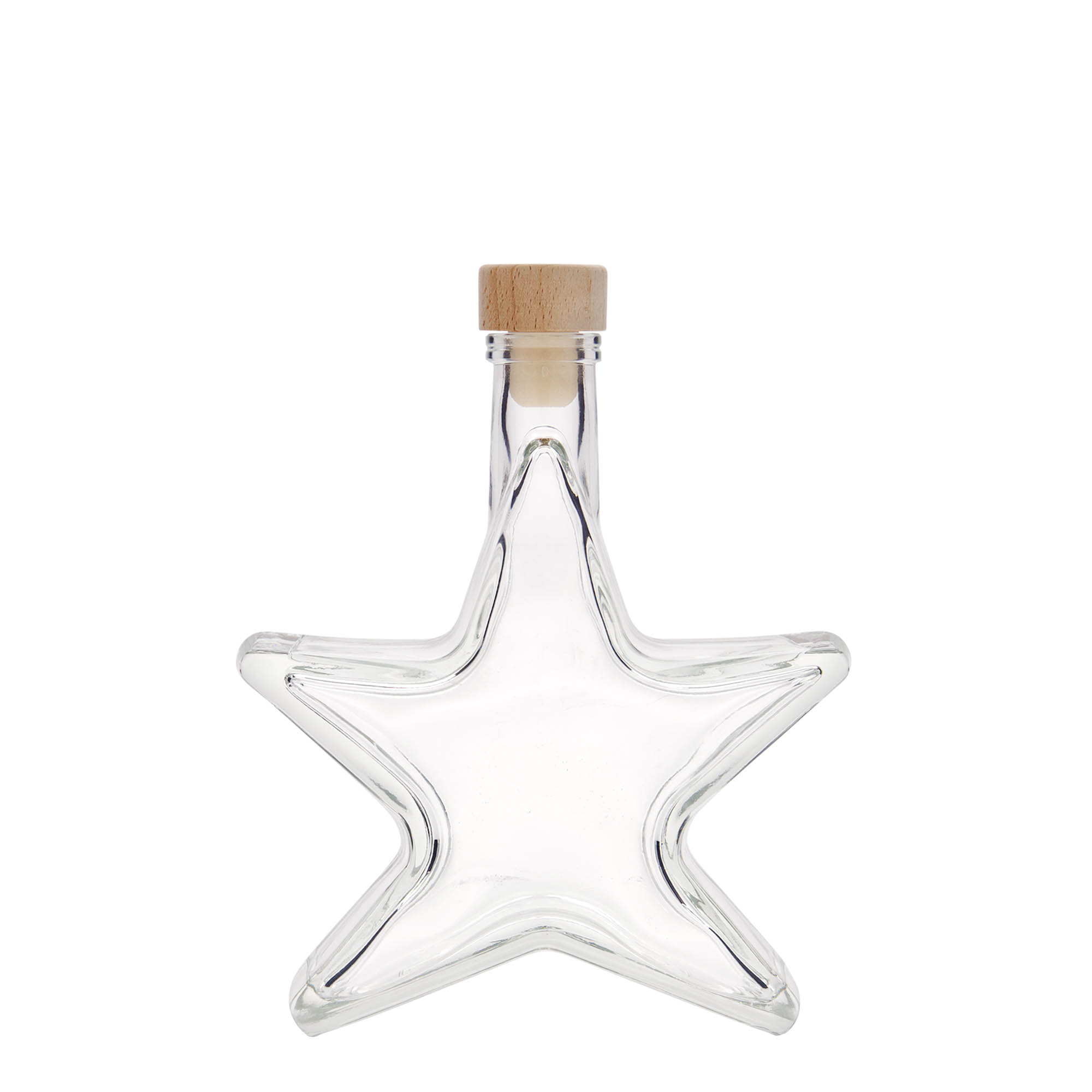 200 ml glass bottle 'Star', opening: cork 200 ml glass bottle 'Star', opening: cork
