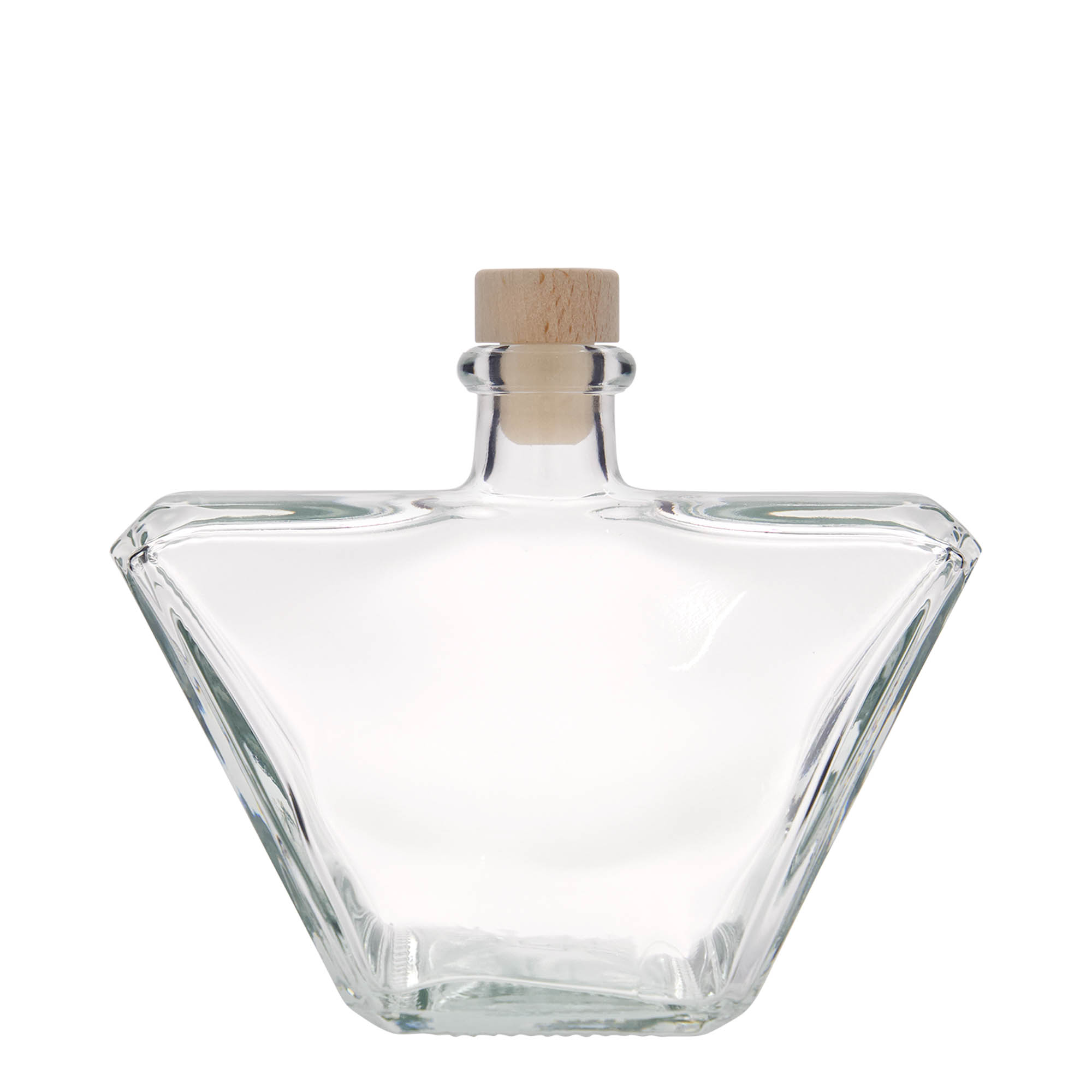 500 ml glass bottle 'Charly', rectangular, opening: cork