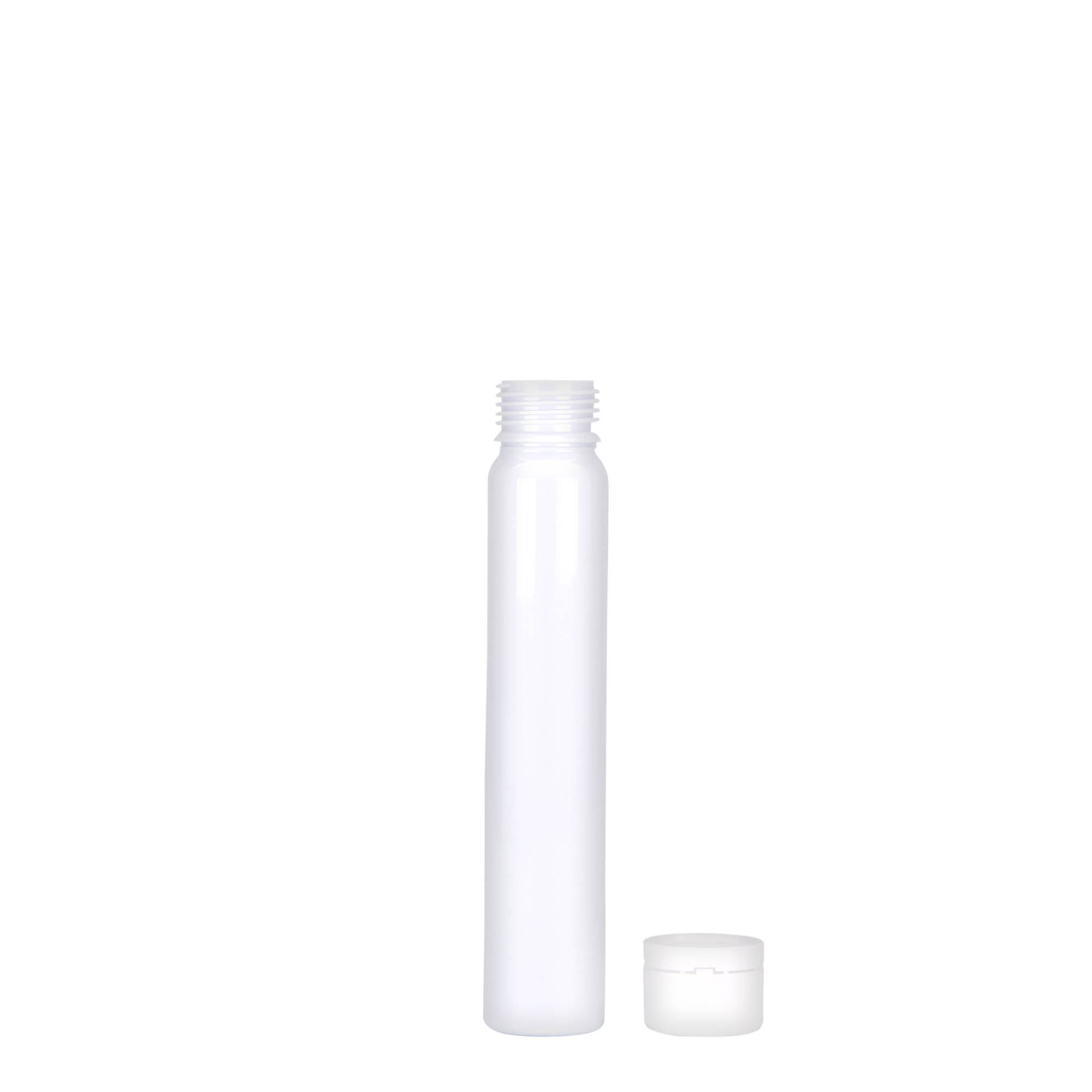 25 ml PET tube, plastic, white, closure: screw cap