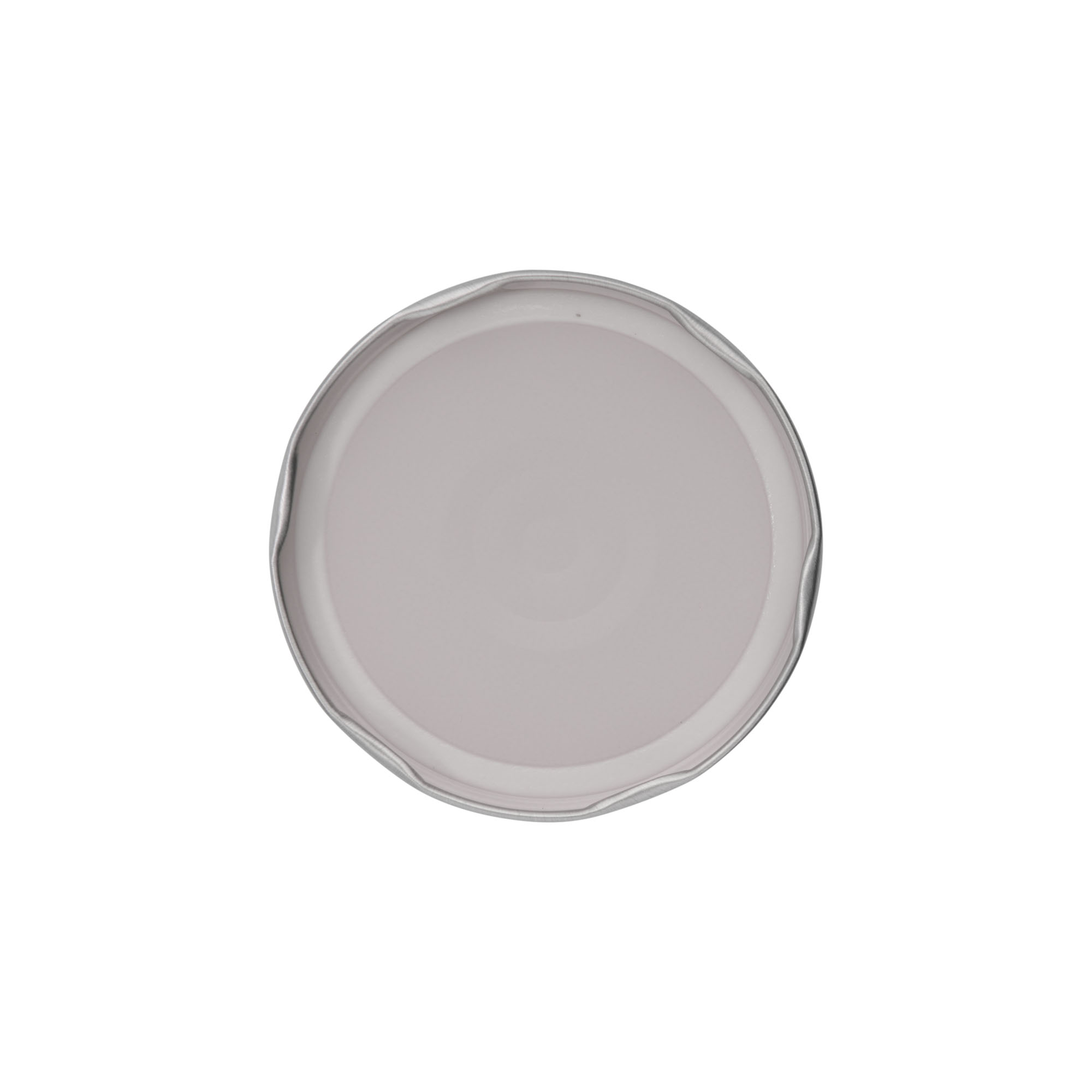 Twist off lid, tinplate, silver, for opening: TO 82 Twist off lid, tinplate, silver, for opening: TO 82
