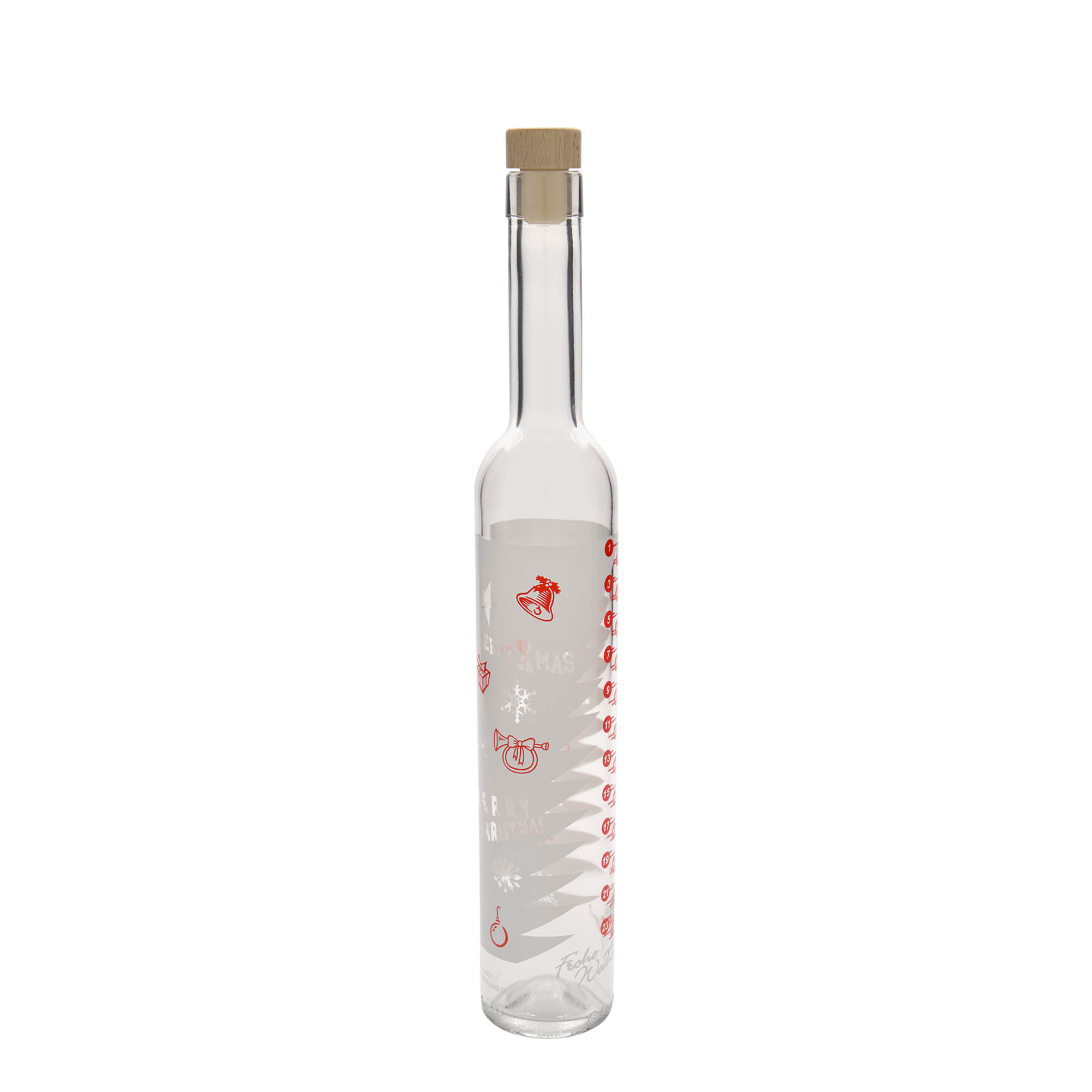 500 ml glass bottle Maximo printed 'Advent calendar', opening: cork