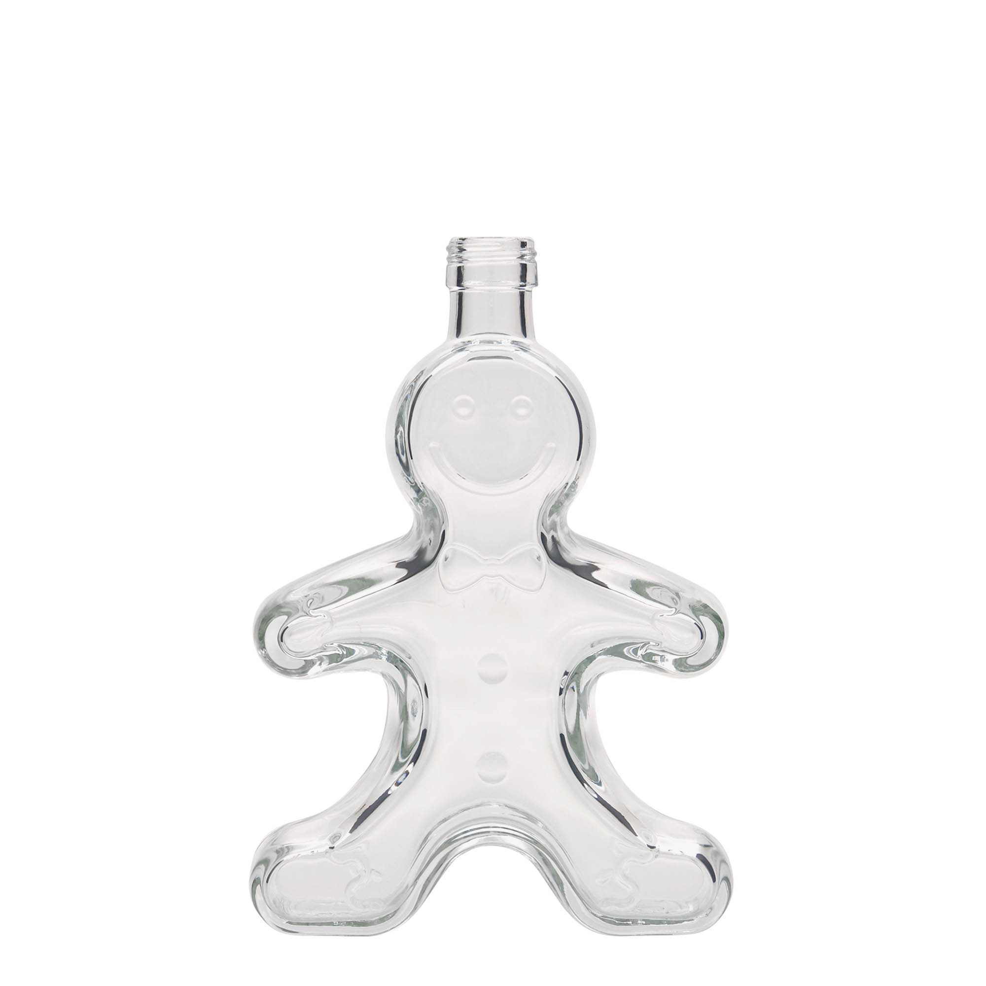 250 ml glass bottle 'Gingerbread Man', opening: PP 24 250 ml glass bottle 'Gingerbread Man', opening: PP 24