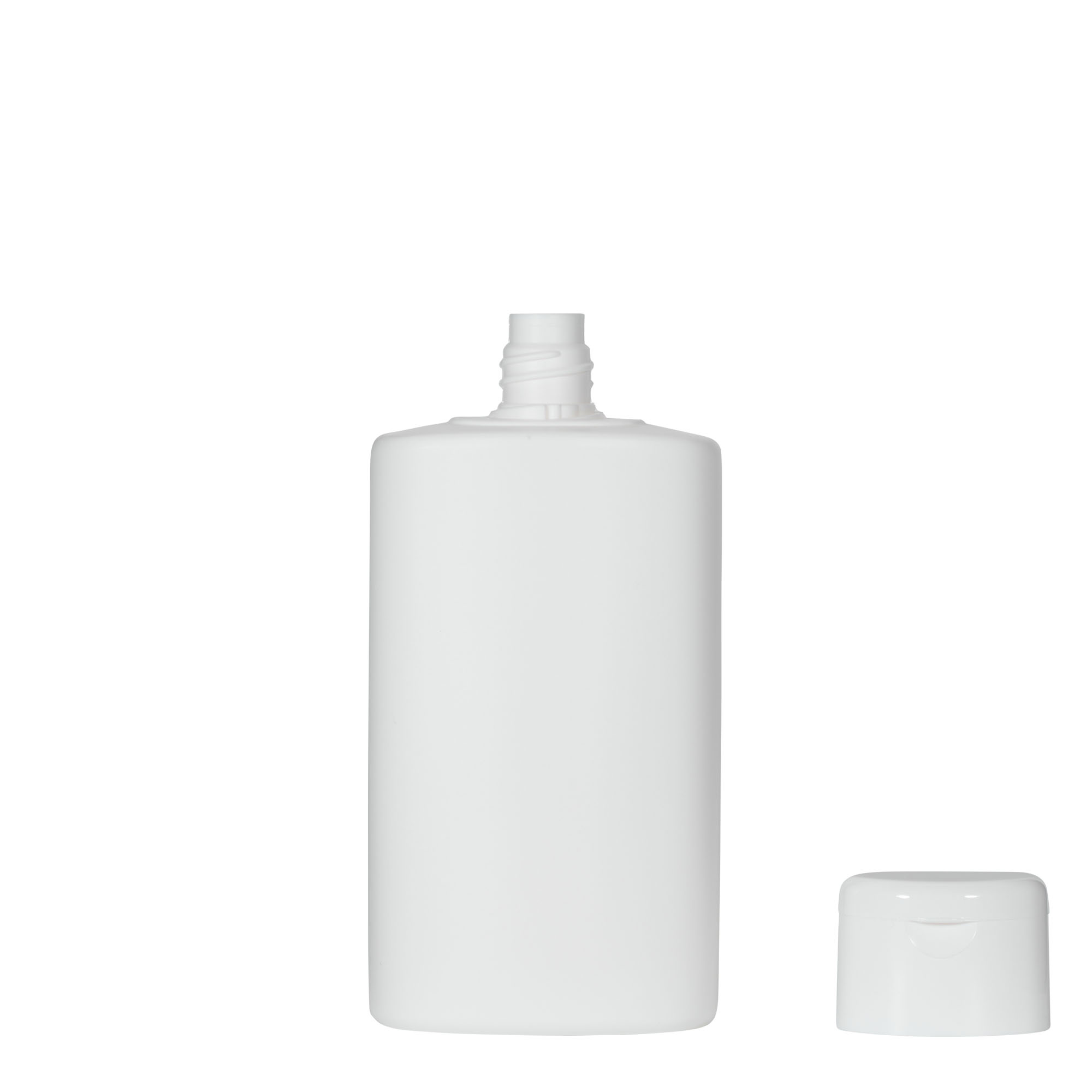 250 ml plastic bottle 'Indy', oval, HDPE, white, closure: screw cap