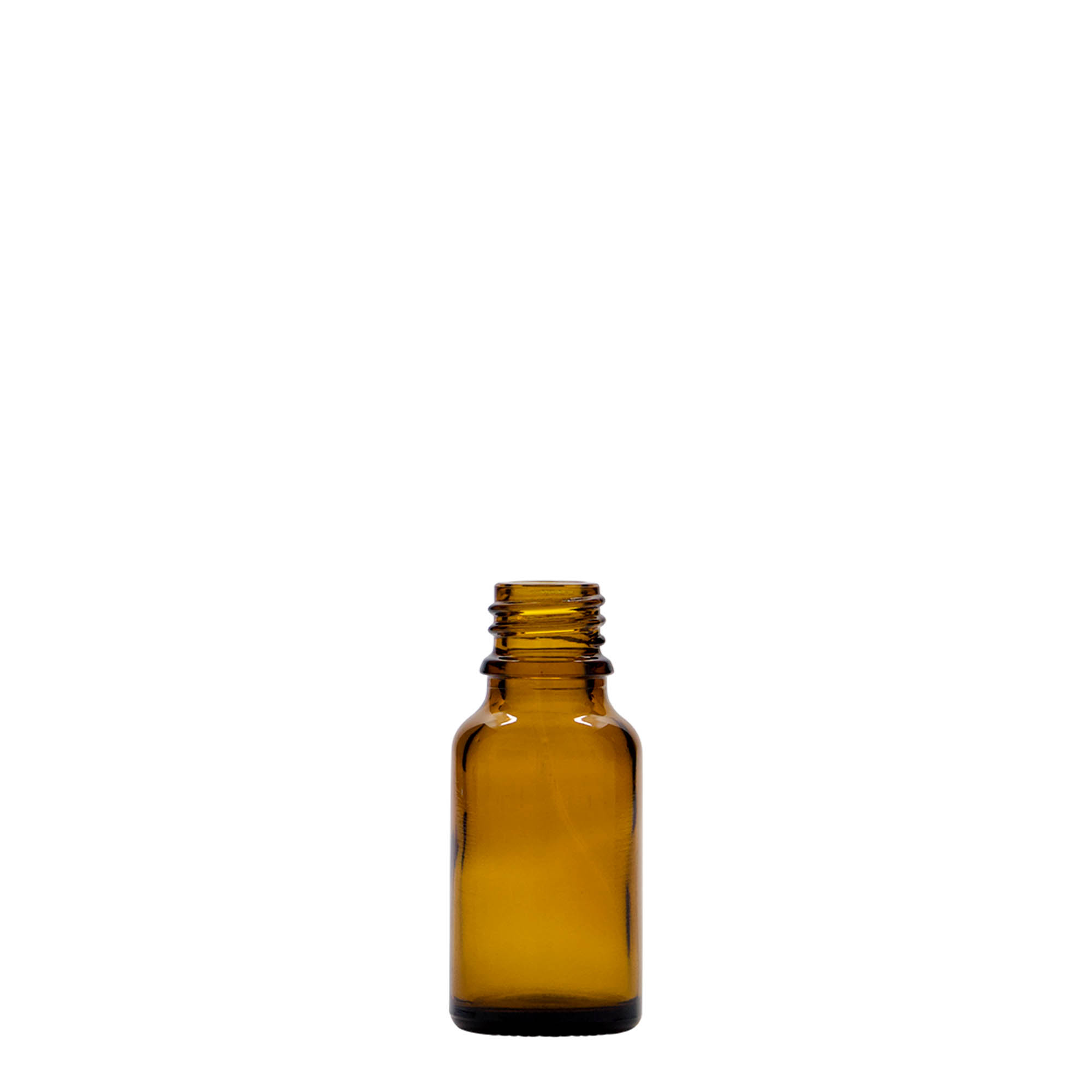 15 ml medical bottle, glass, brown, opening: DIN 18