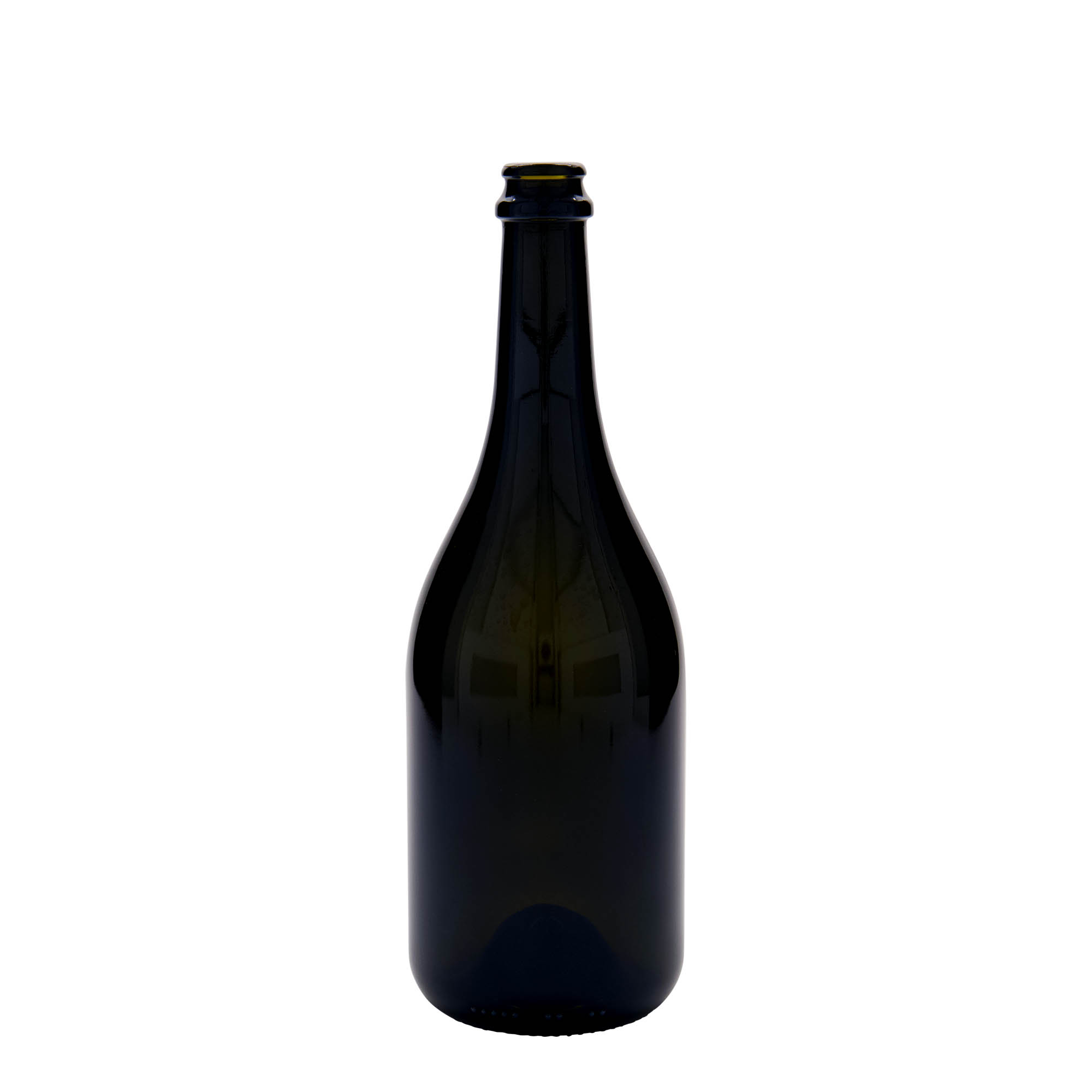 750 ml beer bottle 'Horta', glass, antique green, opening: crown cap