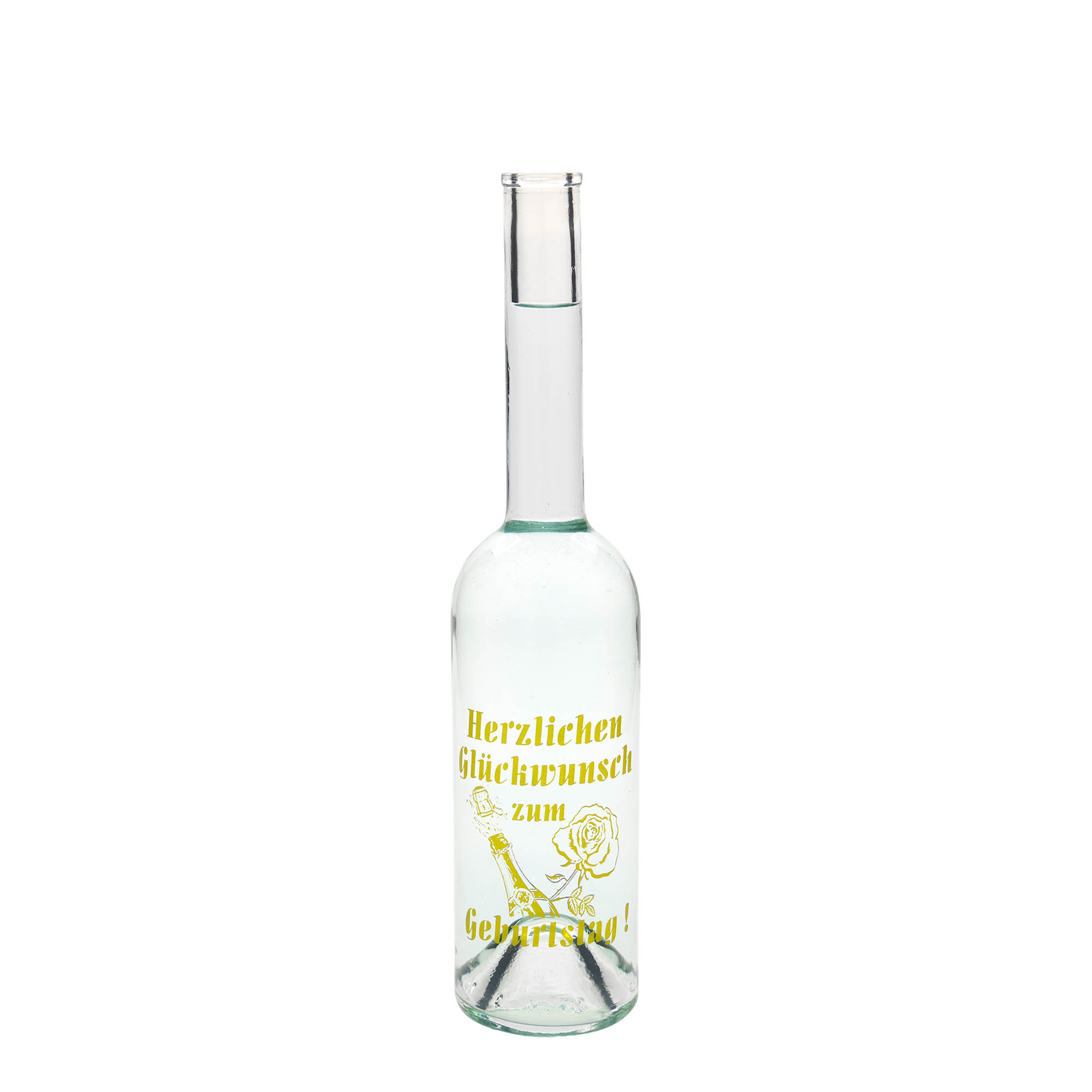 500 ml glass bottle Maximo printed 'Carnival', opening: cork