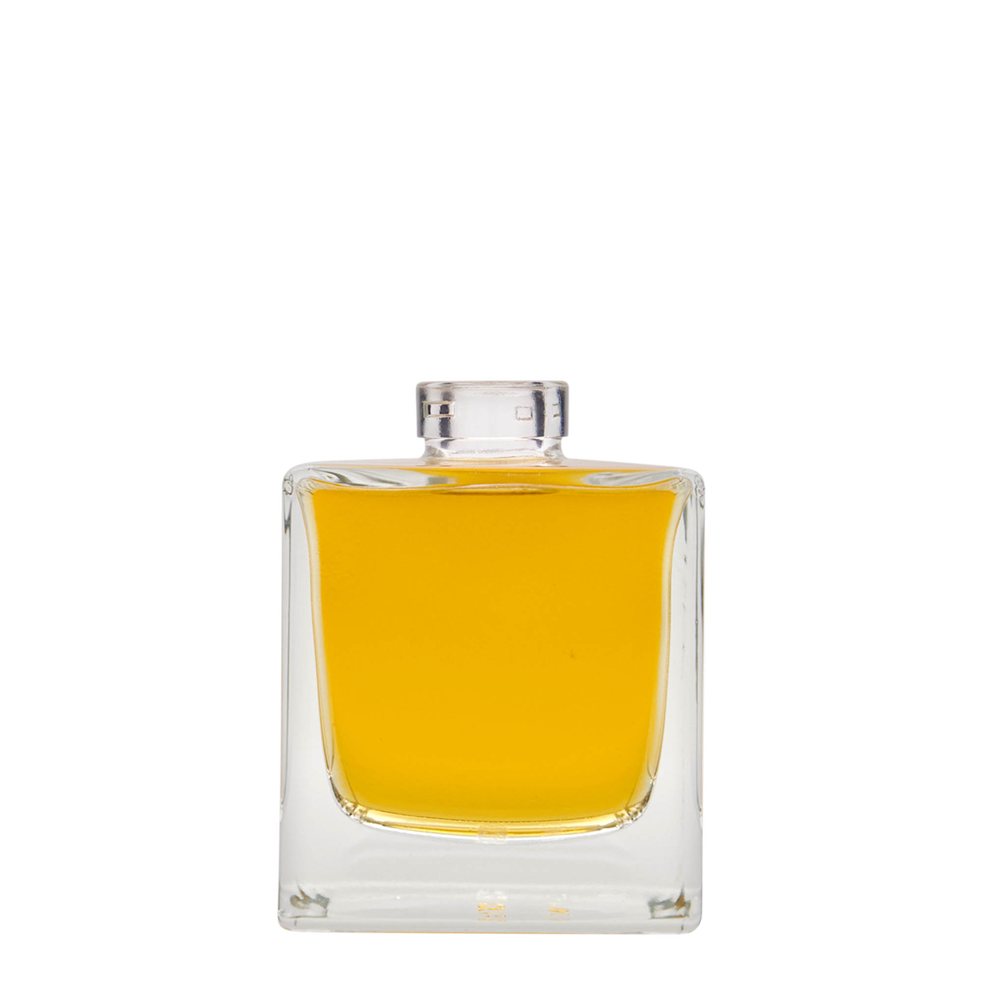 200 ml glass bottle ‘Cube’, square, opening: cork