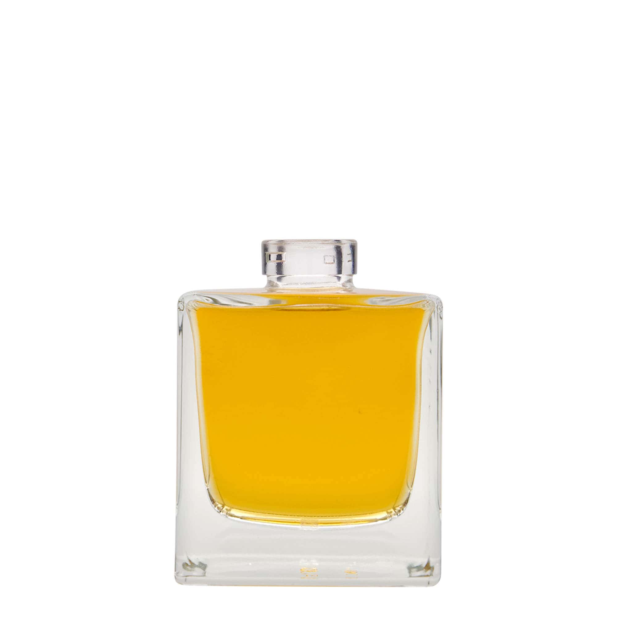 200 ml glass bottle ‘Cube’, square, opening: cork