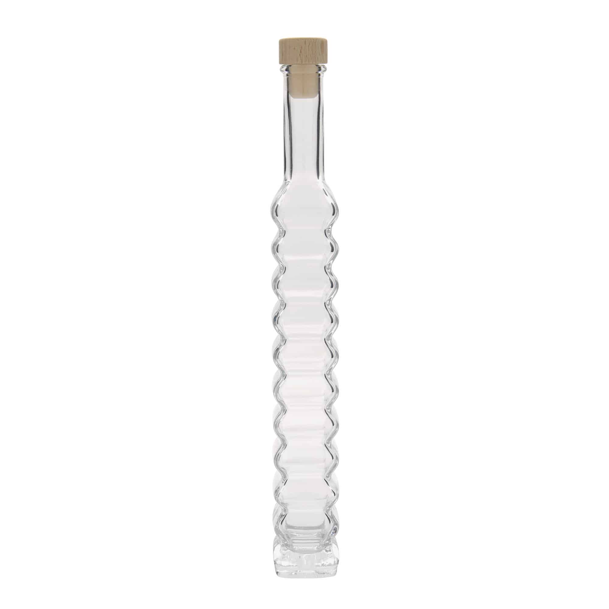 200 ml glass bottle ‘Roma, square, opening: cork’