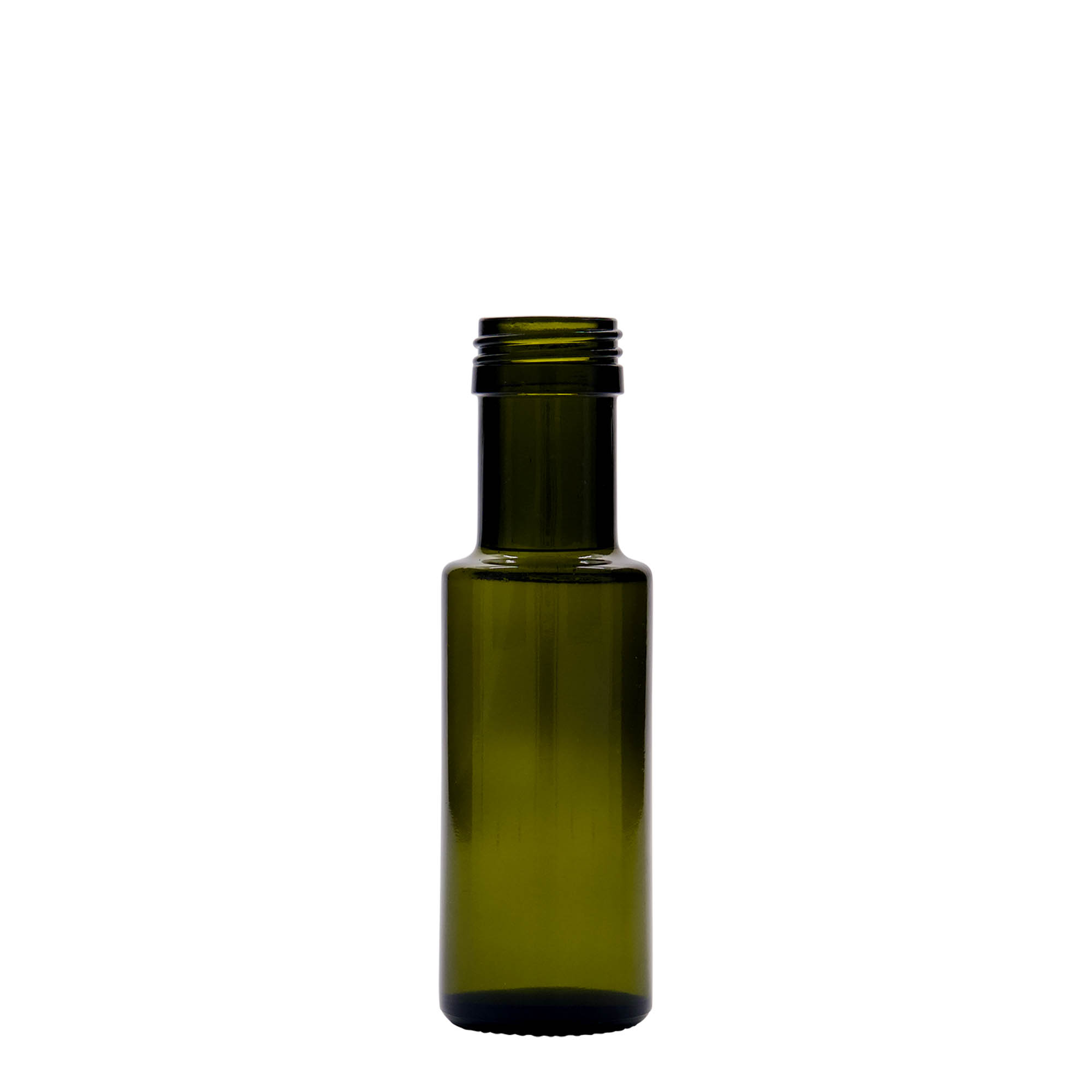 100 ml glass bottle 'Dorica', antique green, opening: PP 31.5