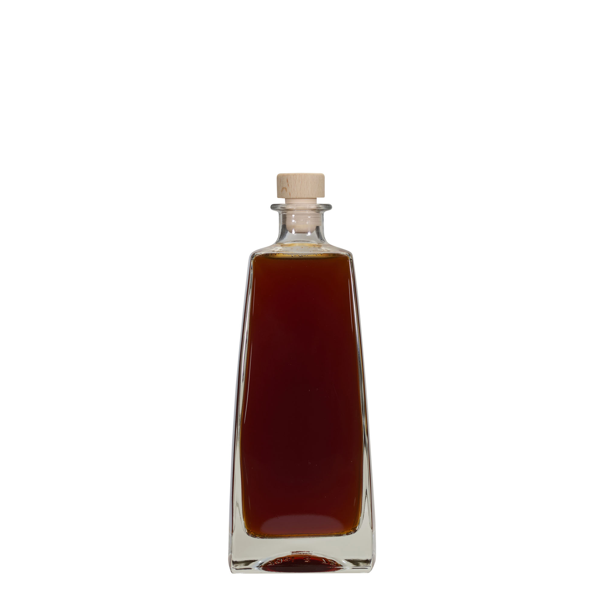 700 ml glass bottle 'Timmy', rectangular, closure: cork