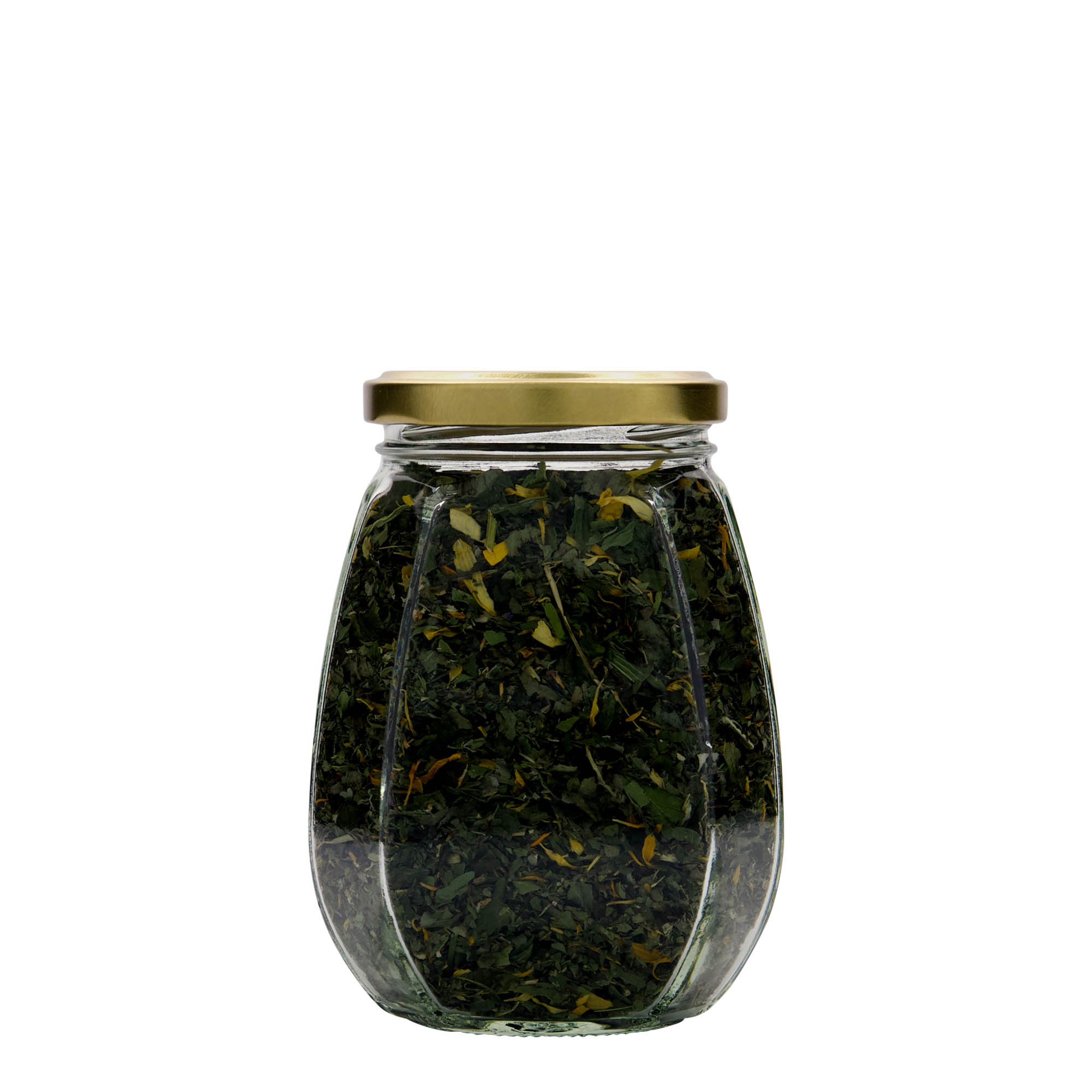 385 ml decorative jar, hexagonal, opening: Twist-off (TO 63) 385 ml decorative jar, hexagonal, opening: Twist-off (TO 63)