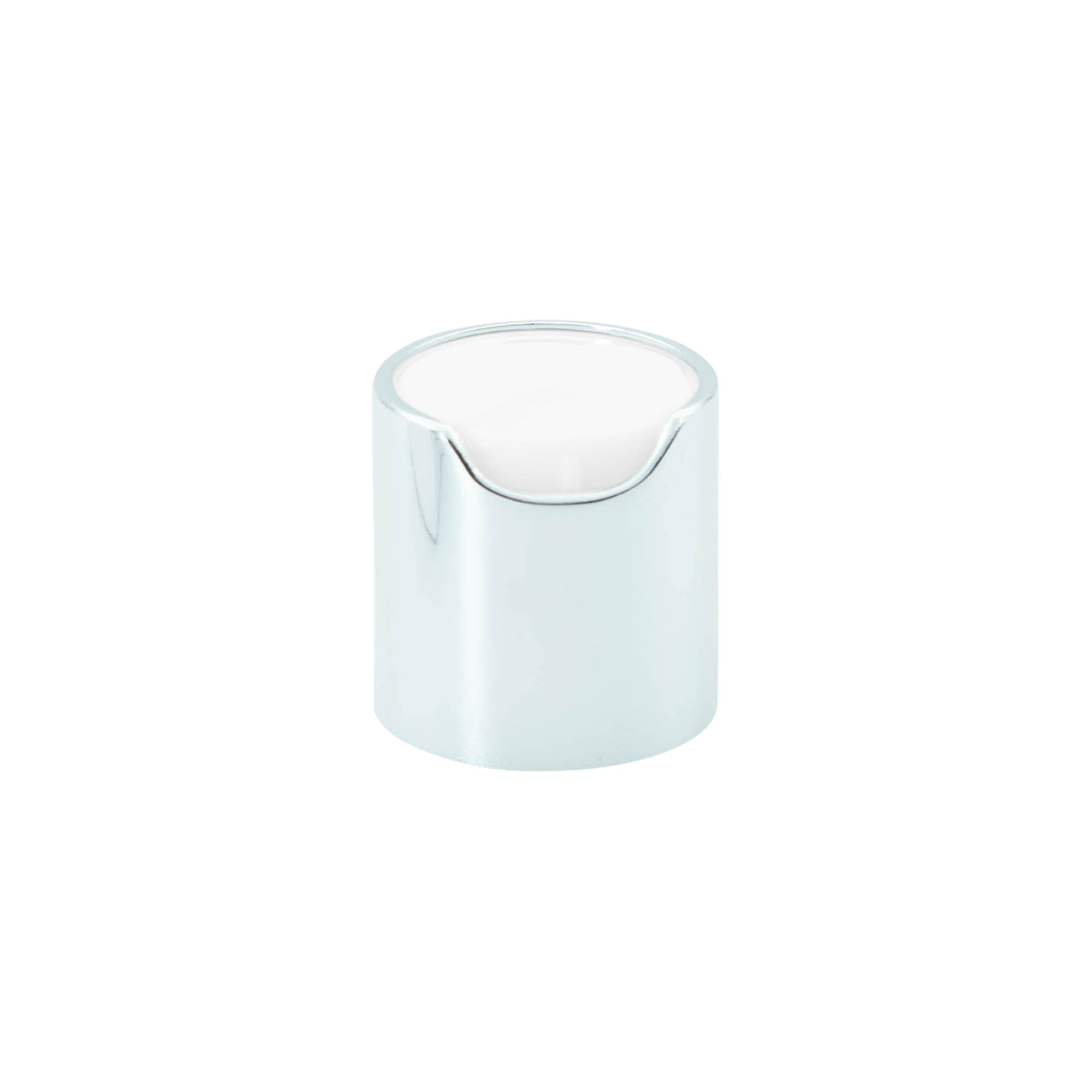 Screw cap with disc top, PP plastic, silver, for opening: 24/410 Screw cap with disc top, PP plastic, silver, for opening: 24/410